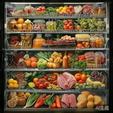 安七炫冰箱美食丰盛