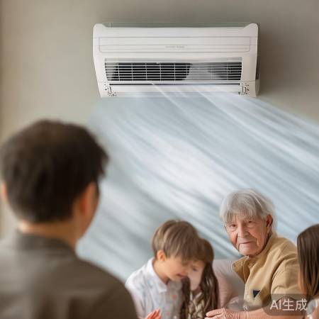 空调出风角度宜30度，避直吹人