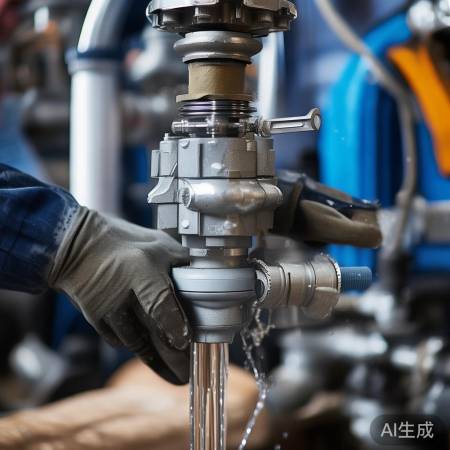 安装阀门，确保水平不漏水