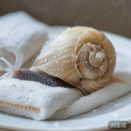 螺蛳洗澡后，快速沥干水分