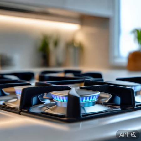 燃气灶易清洁，安全燃烧