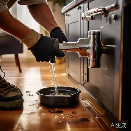 关闭电源，松开出水口