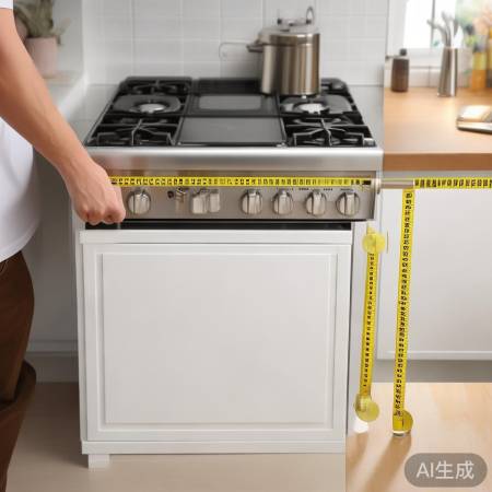 “测量厨房尺寸，确保消毒柜宽敞