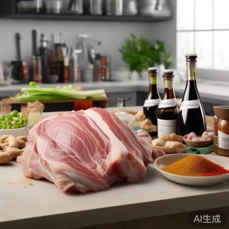 食材准备：肘子及调料