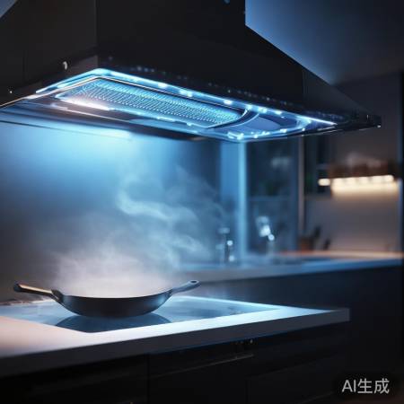智能感应油烟机，一键调节吸力