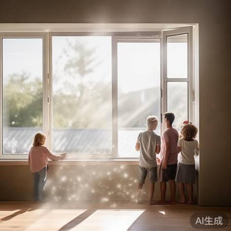 开窗通风，空气流通