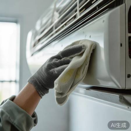空调内部清洁，勿用粗刷