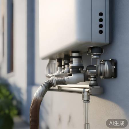 壁挂炉连接天然气管道,需稳固接