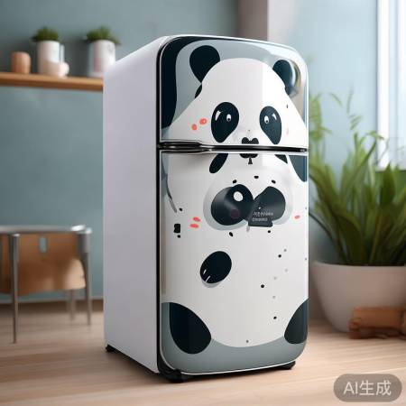 熊猫图案迷你冰箱