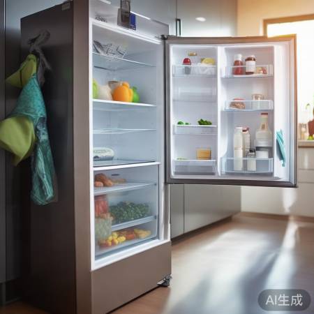 “冰箱定期清理，健康又省电”