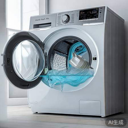 洗衣机加水醋酸混合