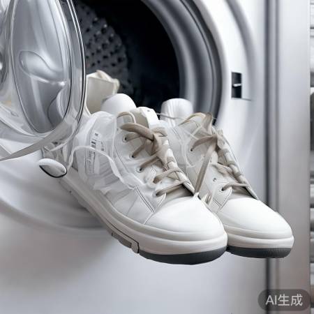 洗衣前先查鞋，防损坏机洗。