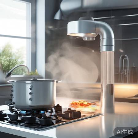 直角进气管减少油烟