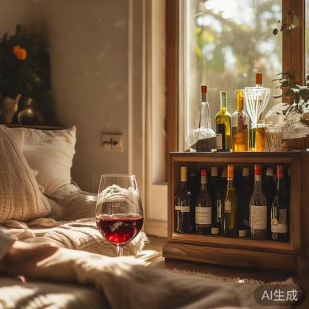 周末午后，红酒柜温馨时光